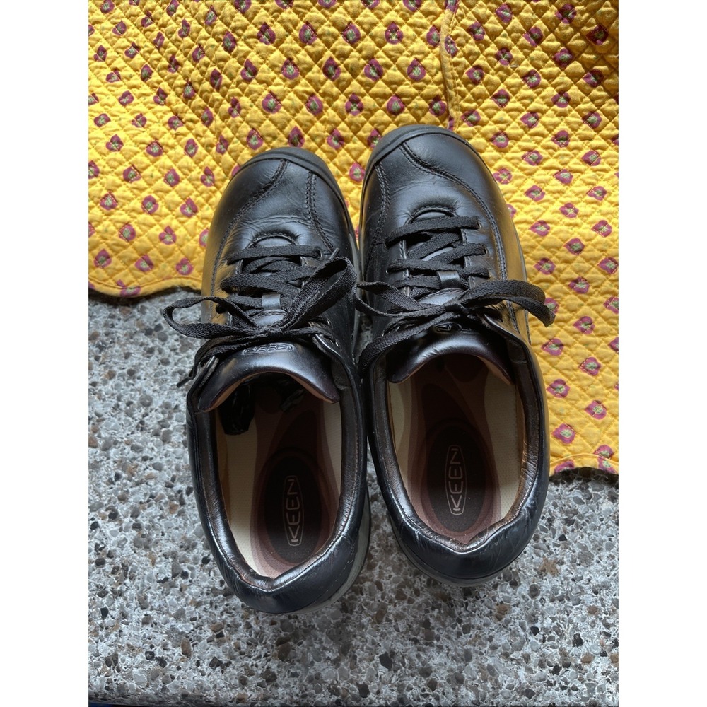 Keen Presidio II Shoes Women's US 10 Black Leather Hiking Low Lace Up Sneakers - Picture 5 of 16